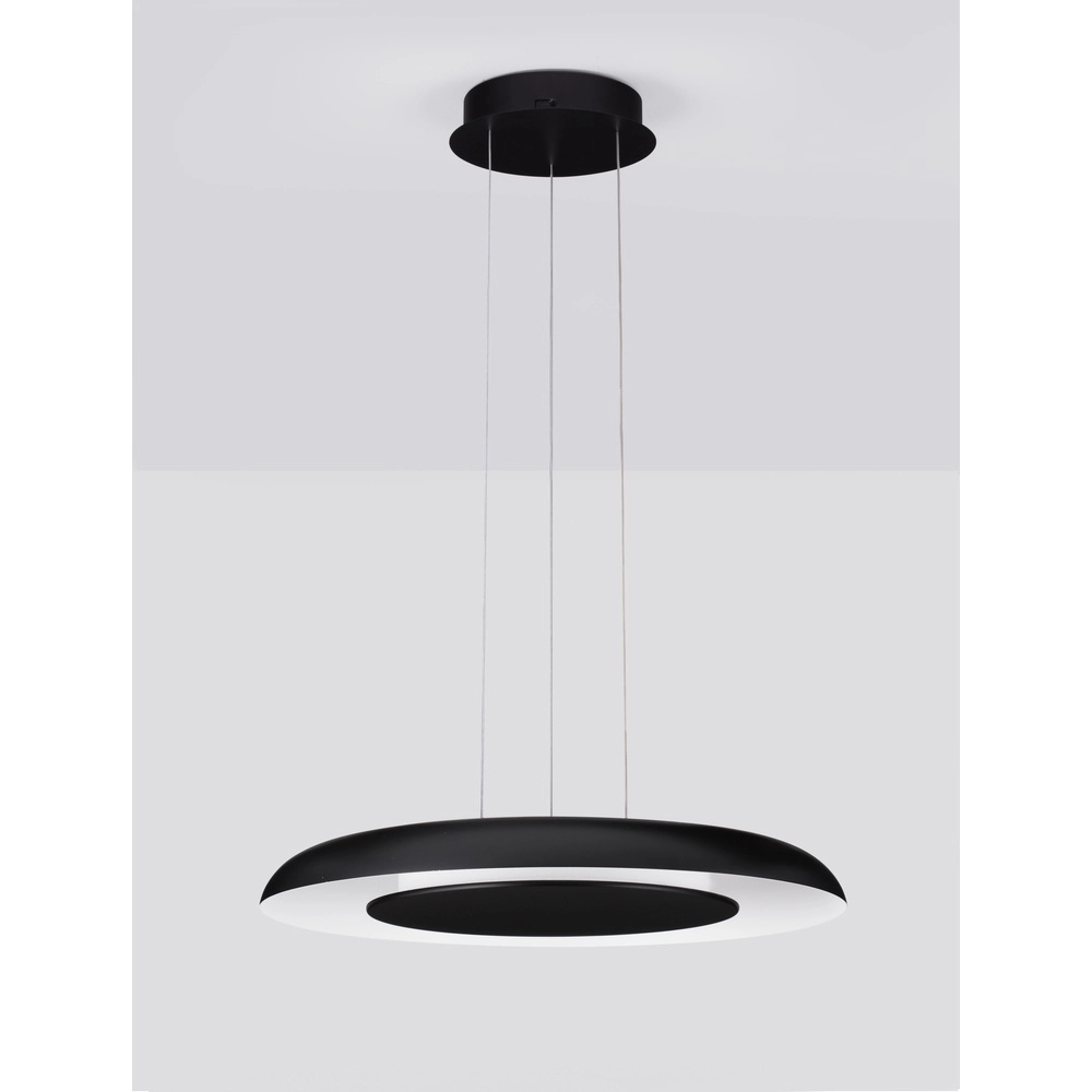 Suspension moderne Epos Ø 60cm noir avec blanc Lyora 5212017463258