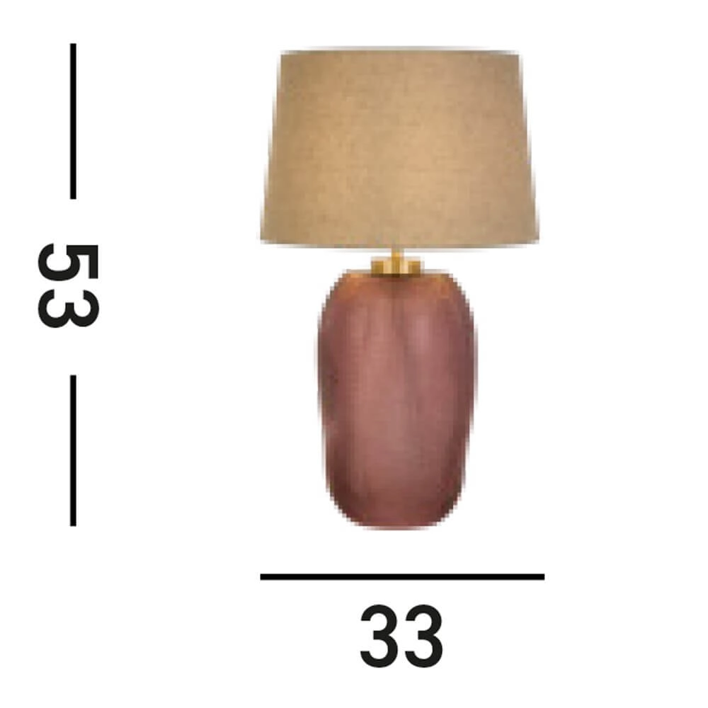 Lampe de table Amethyst verre rose Searchlight 5053423273648