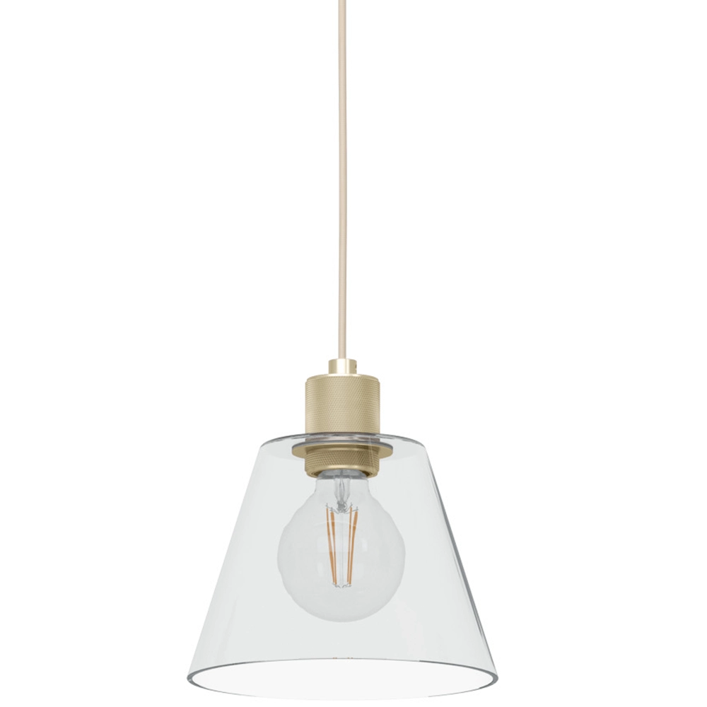 Lampe suspendue pour table à manger Copley or avec verre Eglo 9002759436346