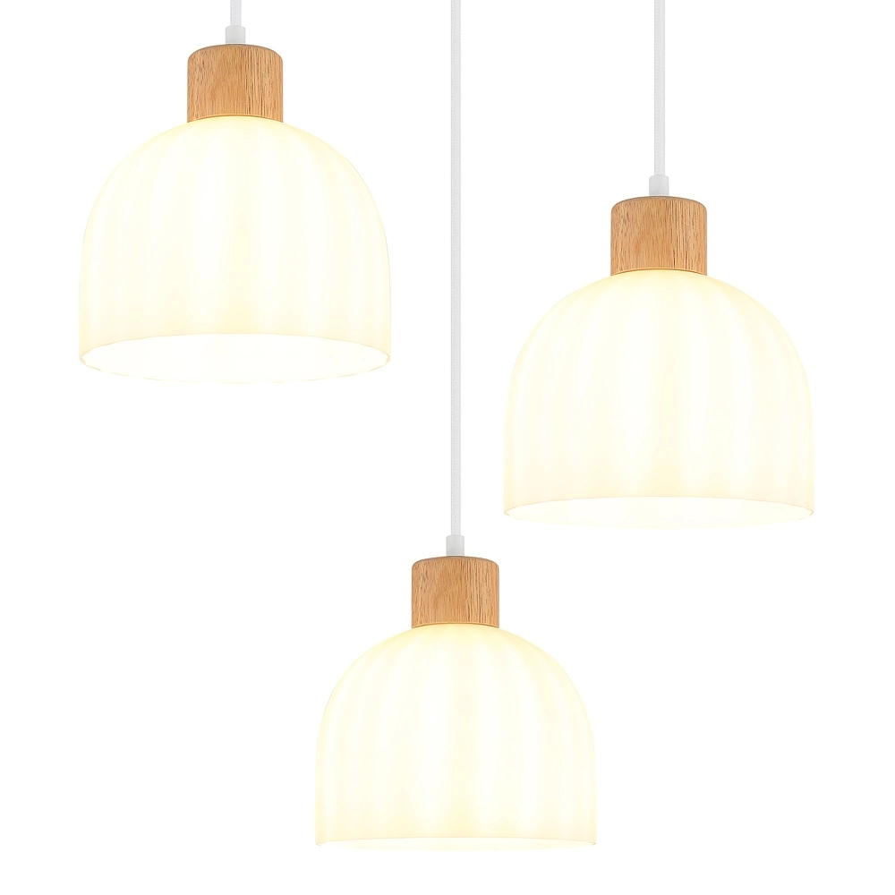 Lampe pendante à 3 lampes Swanson Blanc Globo 9007371592999