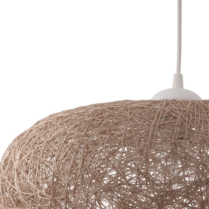 Lampe à suspension Campilo 45 cm blanc avec marron Eglo 9002759933746