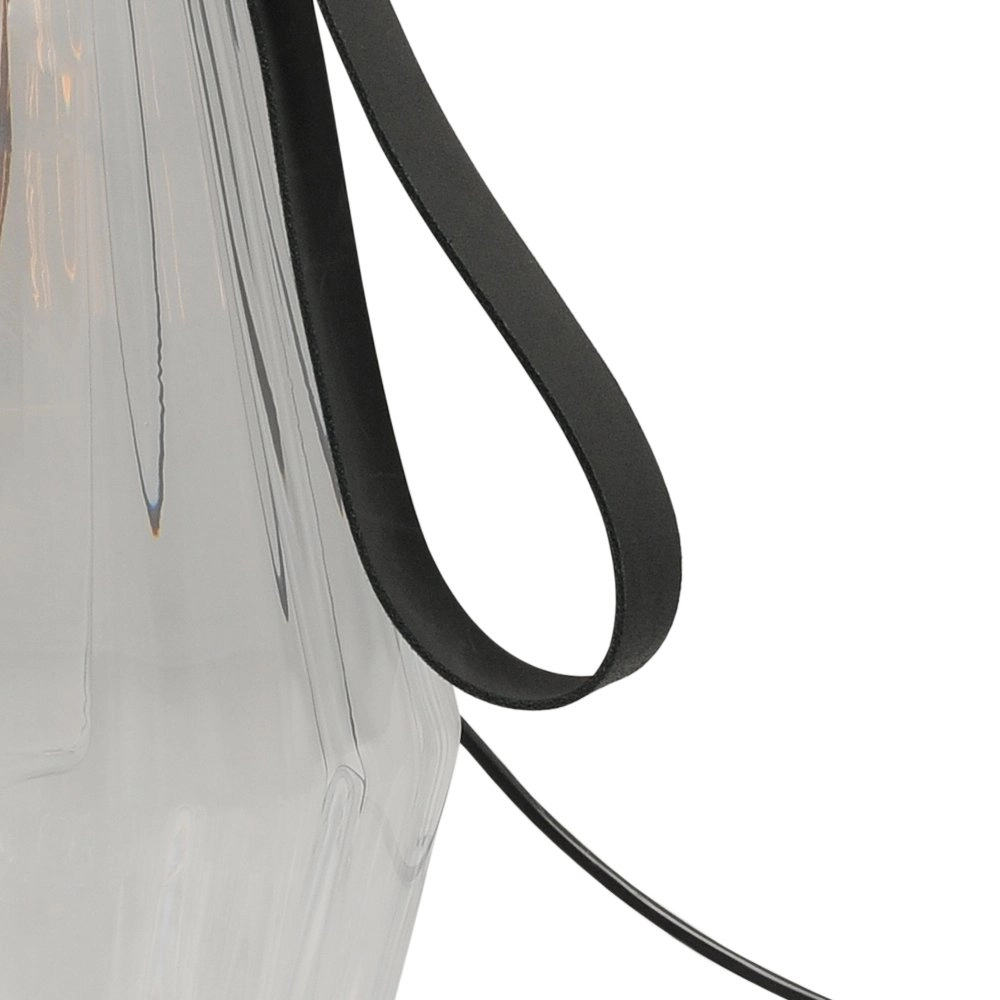 Lampe de table noire Diamond 40 cm avec verre transparent Masterlight 8718121259192