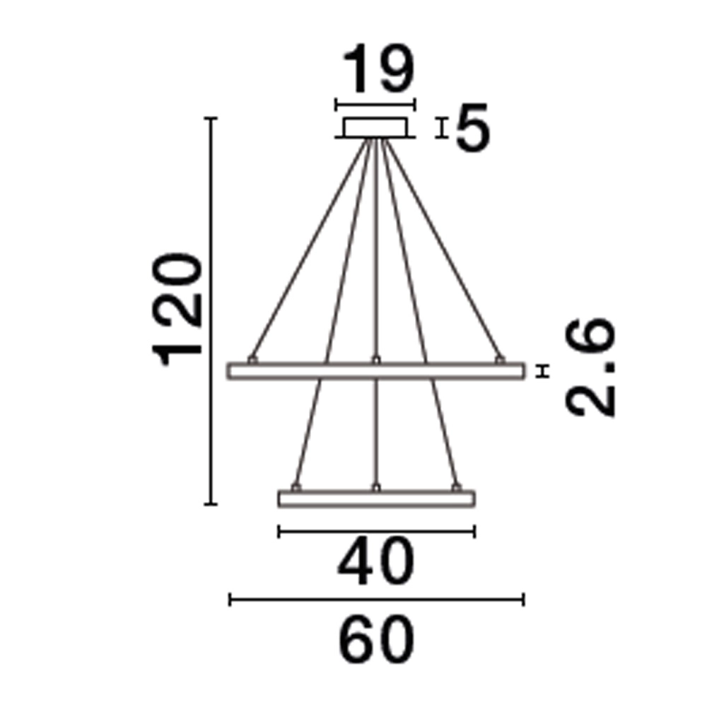 Suspension dorée Empatia Double design Lyora 5212017442703