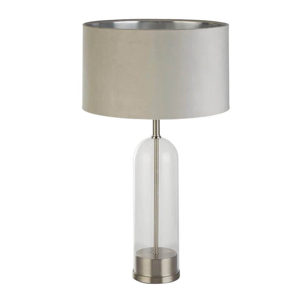 Lampe de table Oxford avec capuche grise