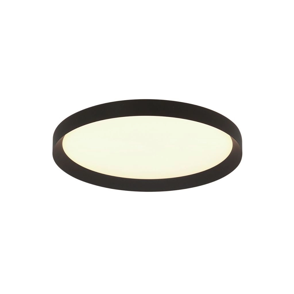 Éclairage de plafond moderne Flady noir Ø30cm