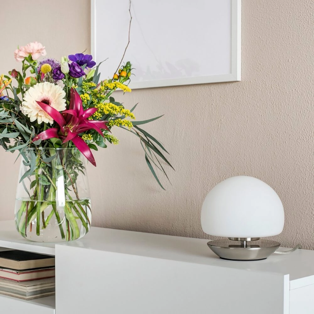 Lampe de table Ancilla 17 cm gris métallisé Steinhauer 8712746114331