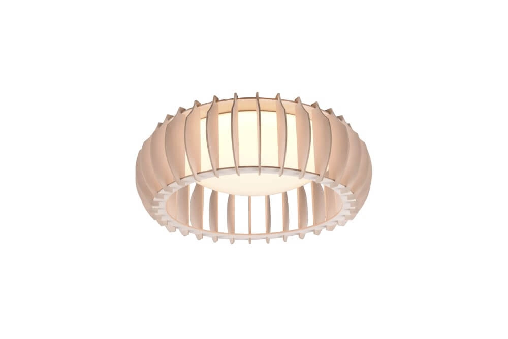 Plafonnier Monte 40cm bois marron Trio 4017807504583