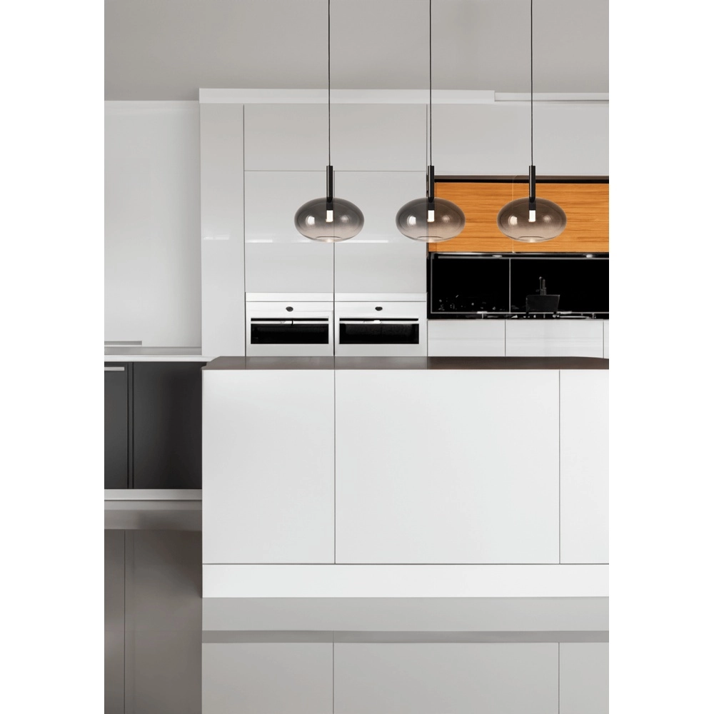 Lampe pendante 3L Ø 24cm Lido Onion avec du verre qui s’estompe à la fumée Masterlight 8718121324784