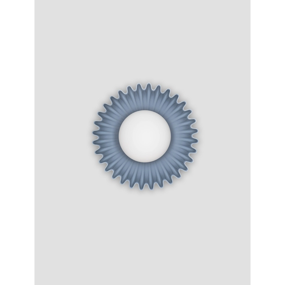 Applique murale Petel bleu avec verre blanc Lyora 5212017483966