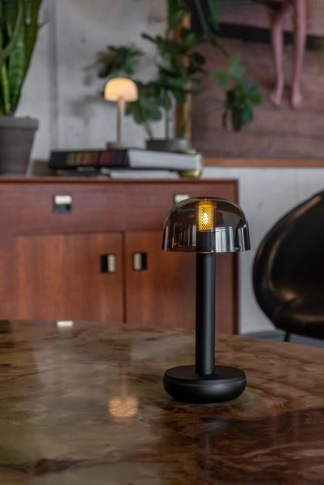 Lampe de table rechargeable Two Black Smoked Humble 7446023311373