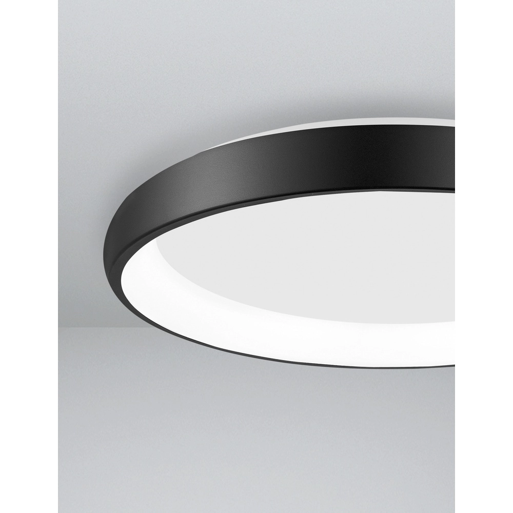 Plafonnier Albi noir Ø 61cm Lyora 5212017414861