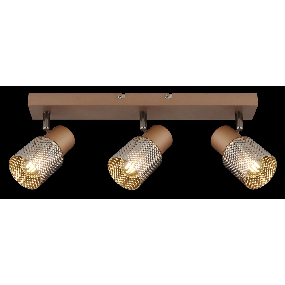 Lampe de plafond Satella 3 café brun clair Globo 9007371462575