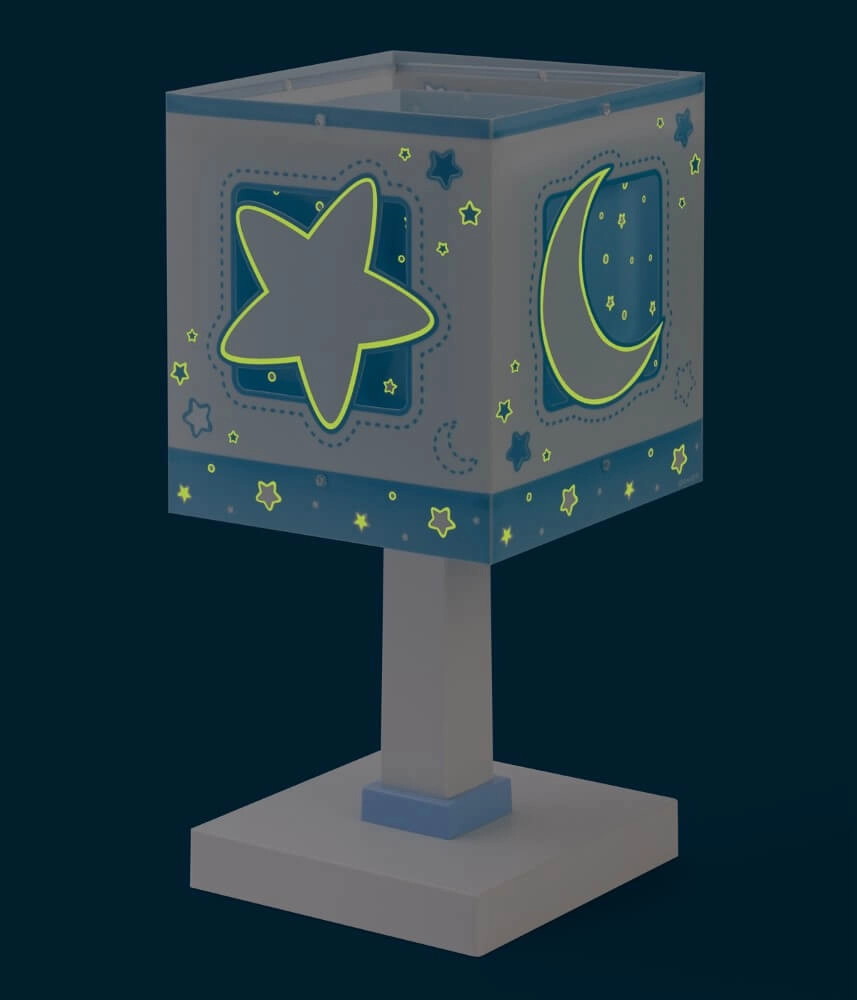 Lampe de table pour chambre d'enfant Moonlight bleu doux Dalber 8420406000381
