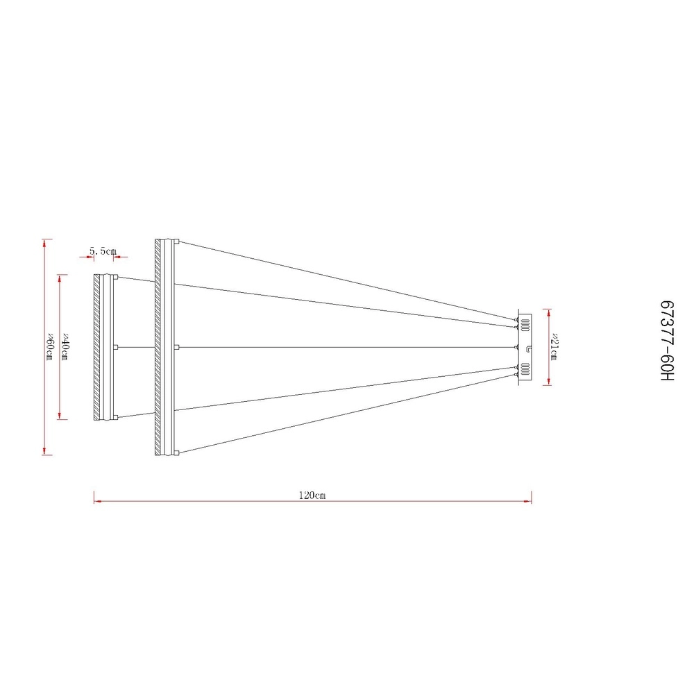 Lampe suspendue Francine Anneaux en métal à fusil 2 Globo 9007371583645