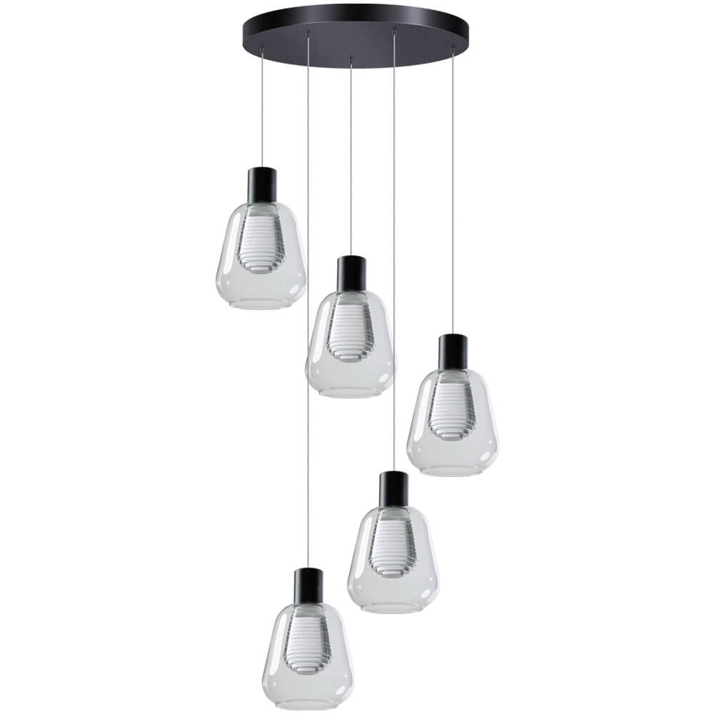 Lampe suspendue Vide Gary 5 lumières