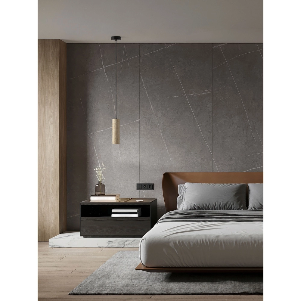 Lampe pendante moderne Melony brun sable