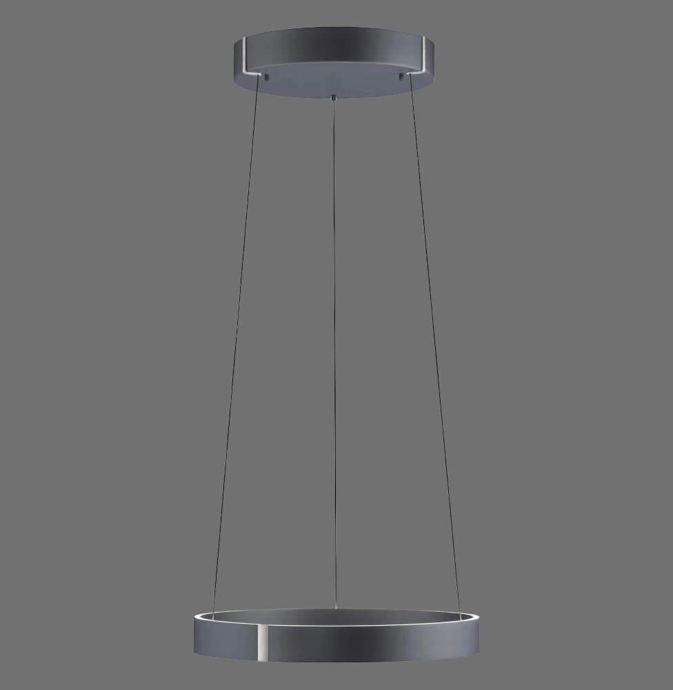 Lampe suspendue ronde Pure E-Clipse gris Ø 50cm Paul Neuhaus 4012248372319