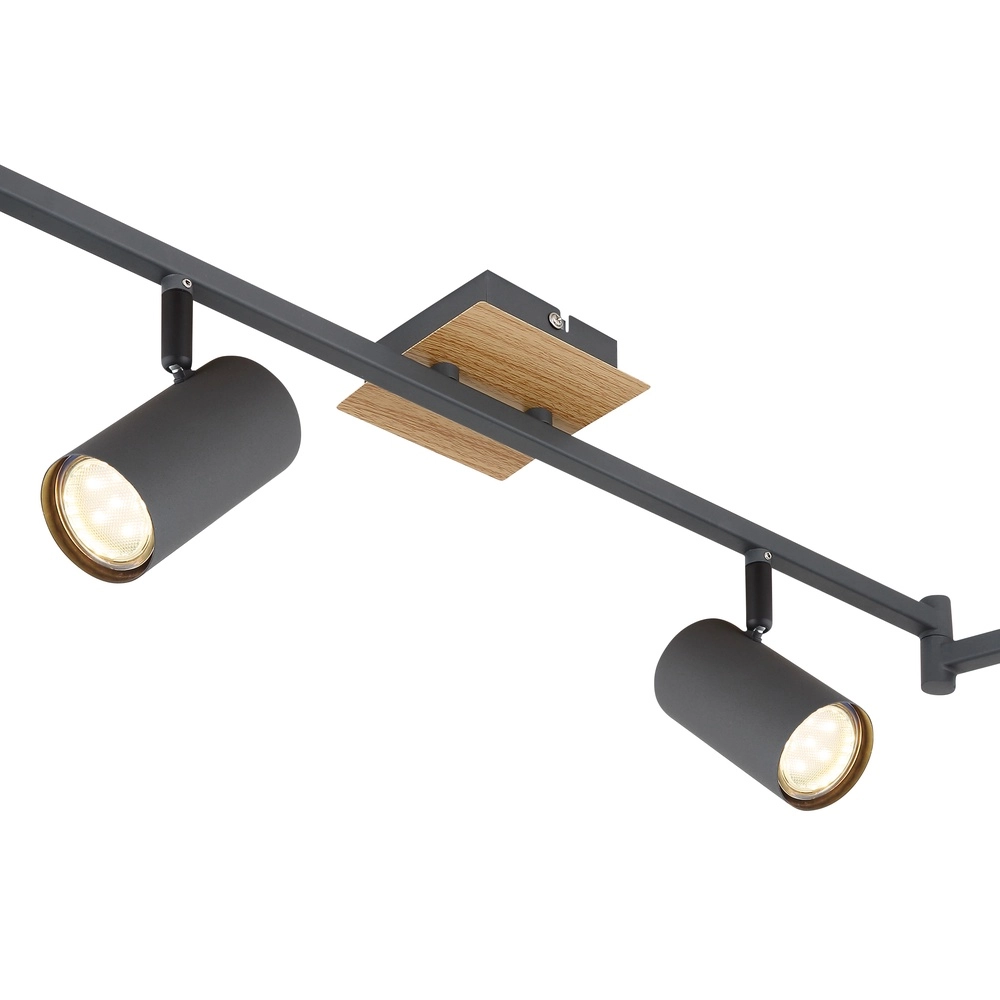 Lampe de plafond Robby Graphite à 6 lumières Globo 9007371422821