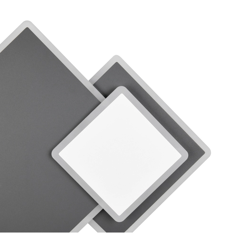 Lampe de plafond carrée Serea Noir Trio 4017807703795
