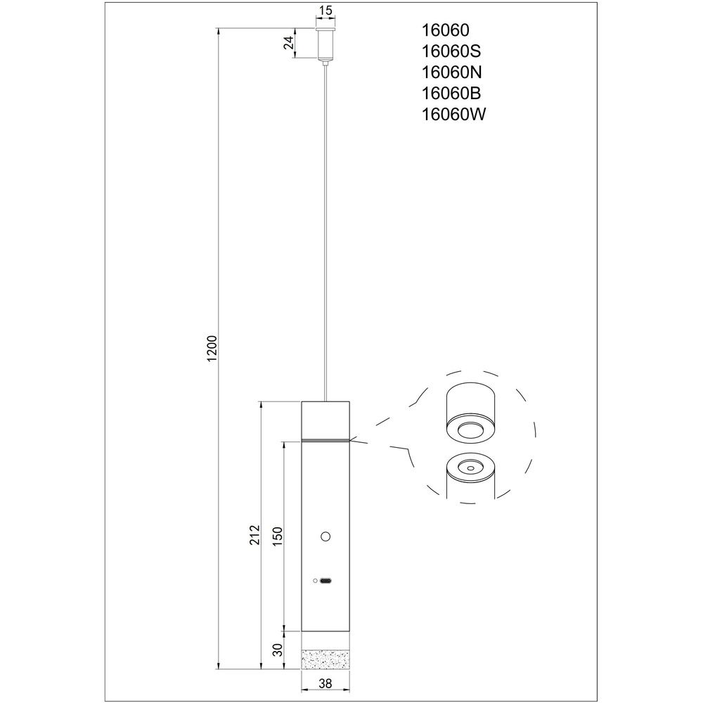 Lampe suspendue élégante Pelo nickel Globo 9007371575824