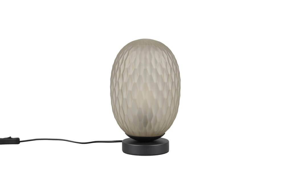 Lampe de table Facette avec verre vert nervuré Trio 4017807627893