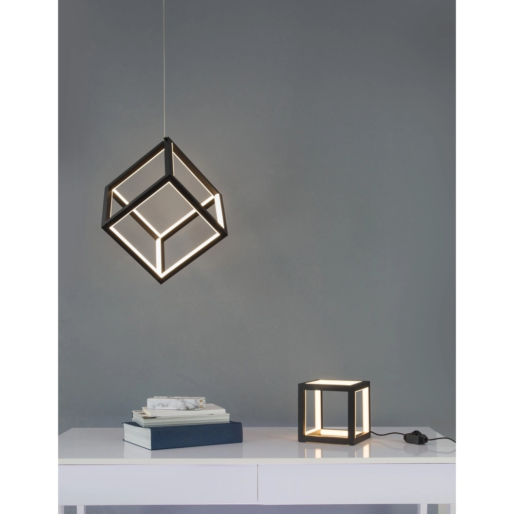 Suspension carrée Gabbia noir Lyora 5212017423399