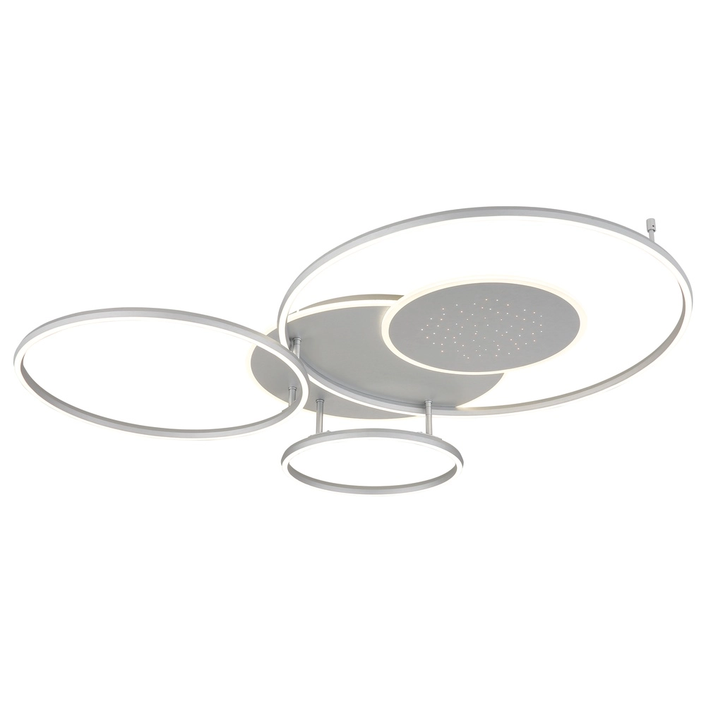 Lampe de plafond gris argenté Johnson Modernité