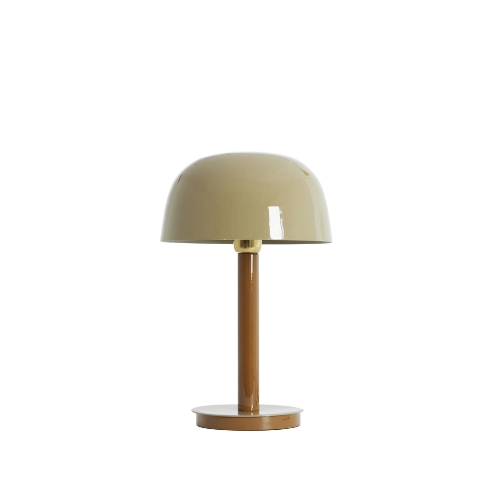 Lampe de bureau Marivet sable brillant et brun - Ø 25cm
