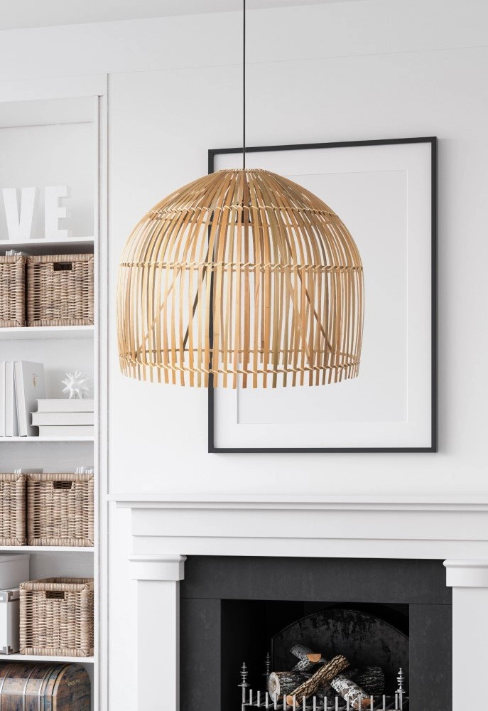 Suspension en bambou Rattan Ø 60 cm Searchlight 5053423176987