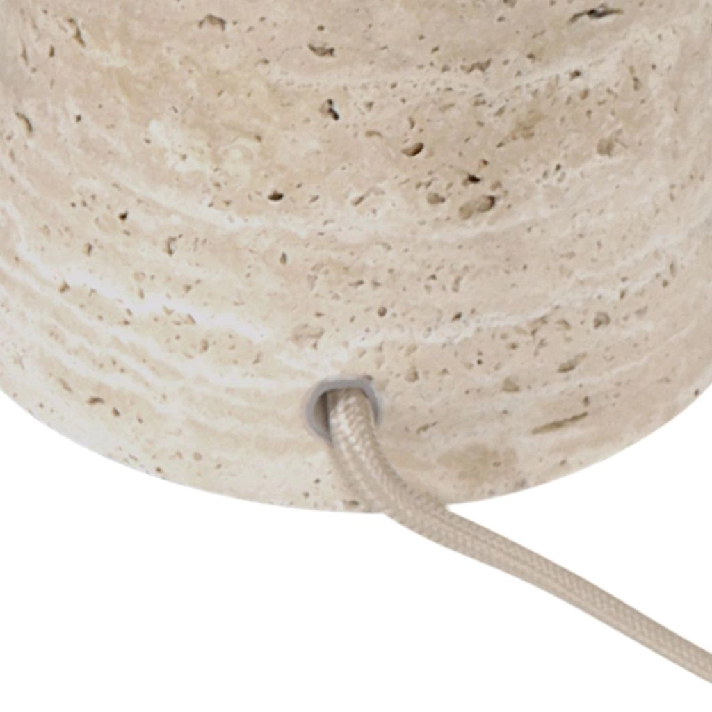 Lampe de table en pierre Travino avec une teinte paille Ø30cm Steinhauer 8712746183450