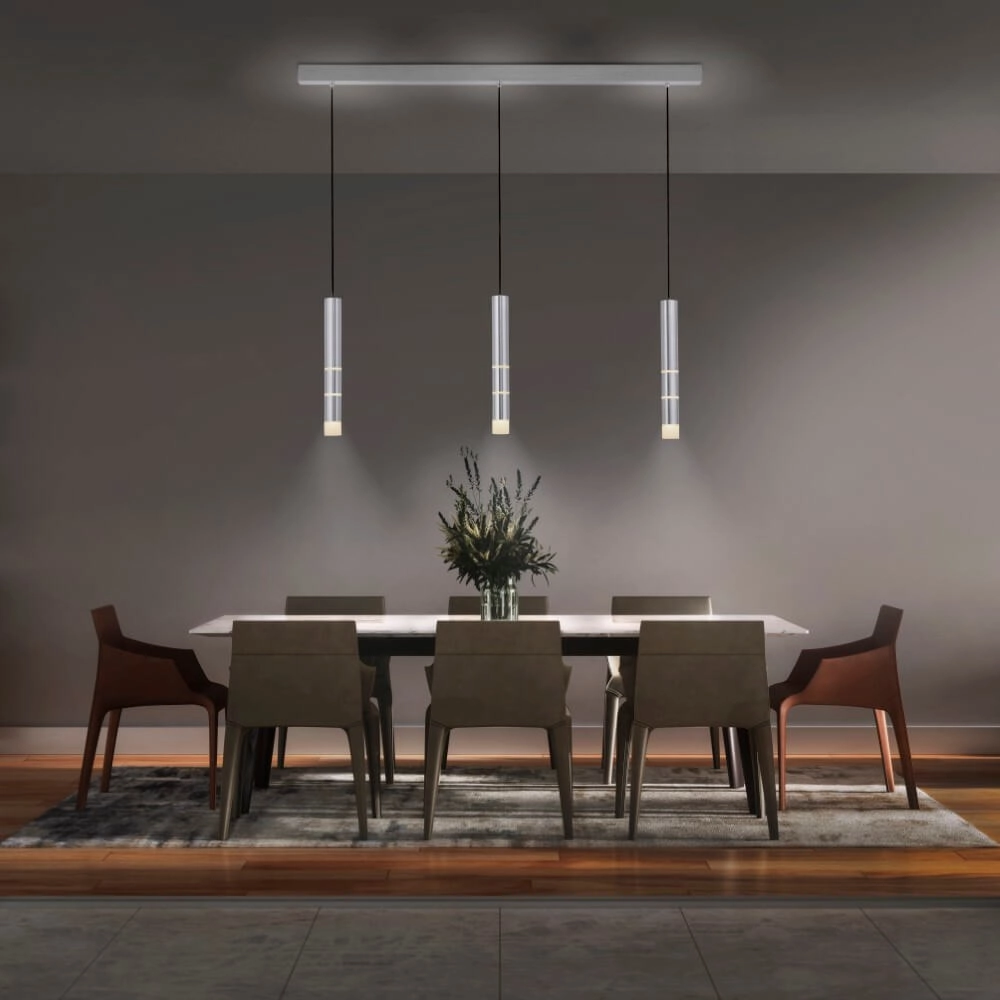 Lampe suspendue en aluminium Pure Vega 3 lumières Paul Neuhaus 4012248357590