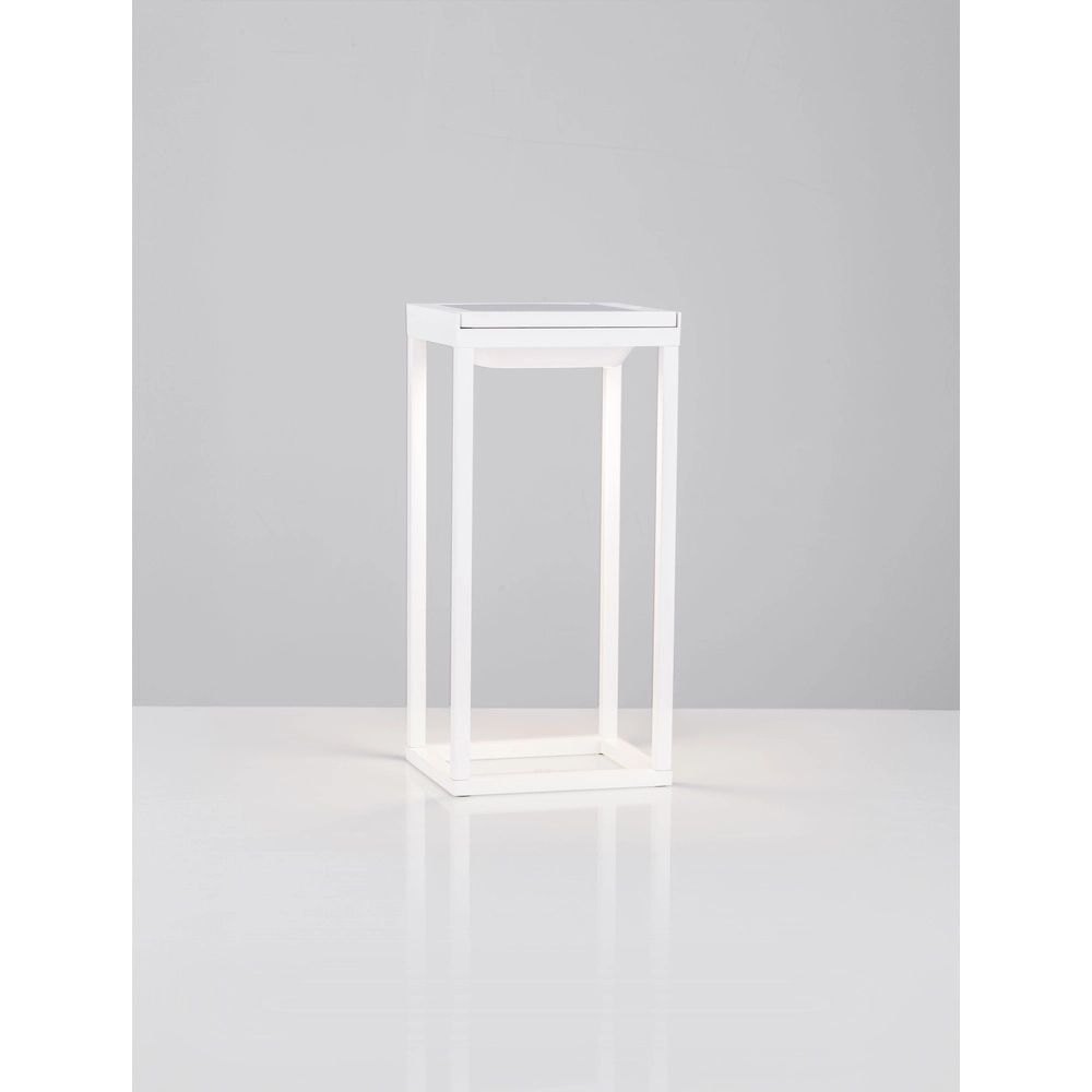 Lampe de table élégante Tegolo Blanc Solaire Lyora 5212017478849