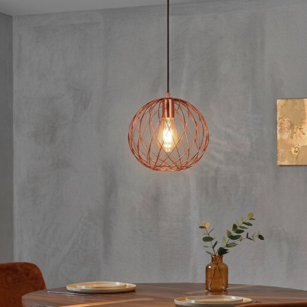 Suspension Eriberto Ø 25cm brun rouille