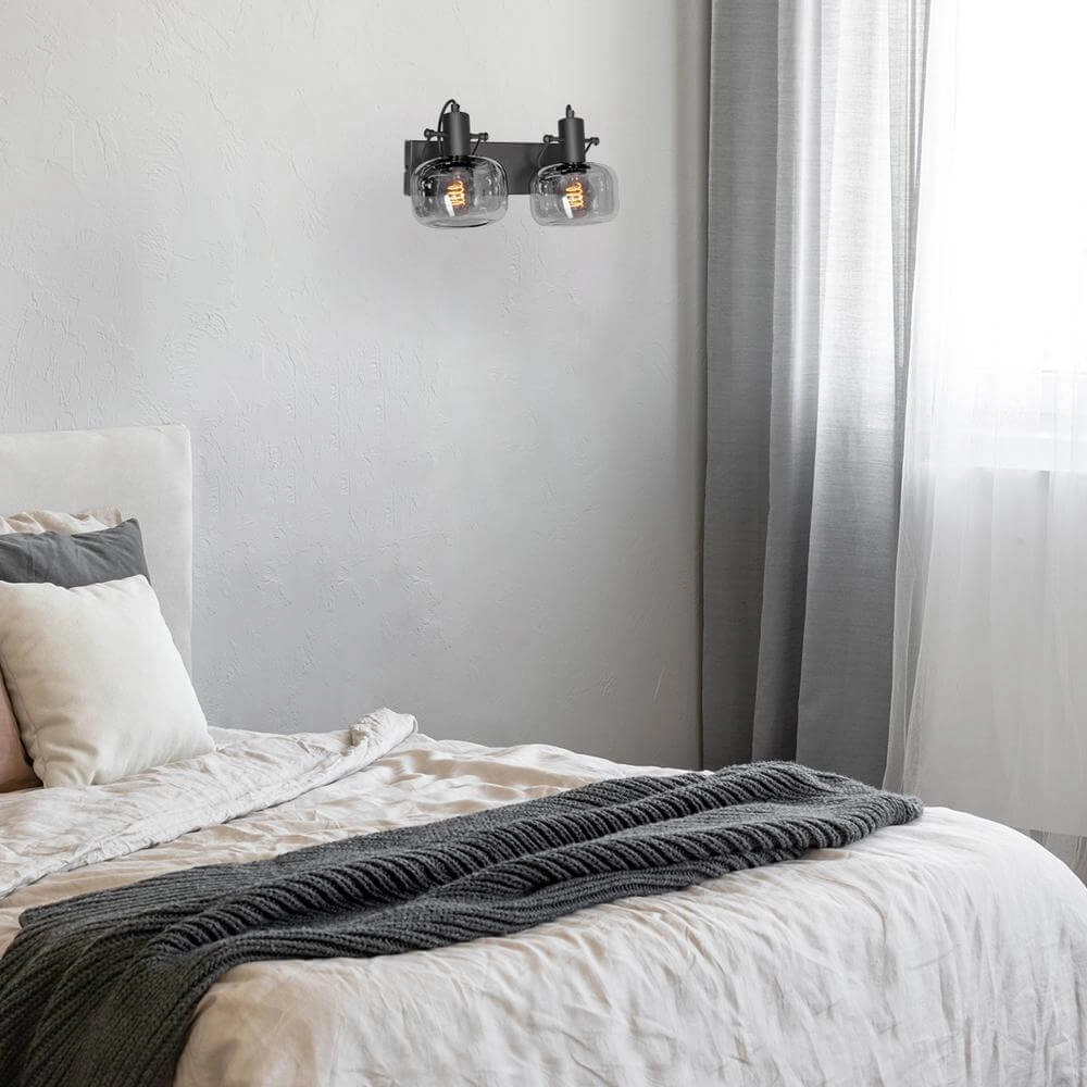 Applique murale double Glaslic verre fumé Steinhauer 8712746174076