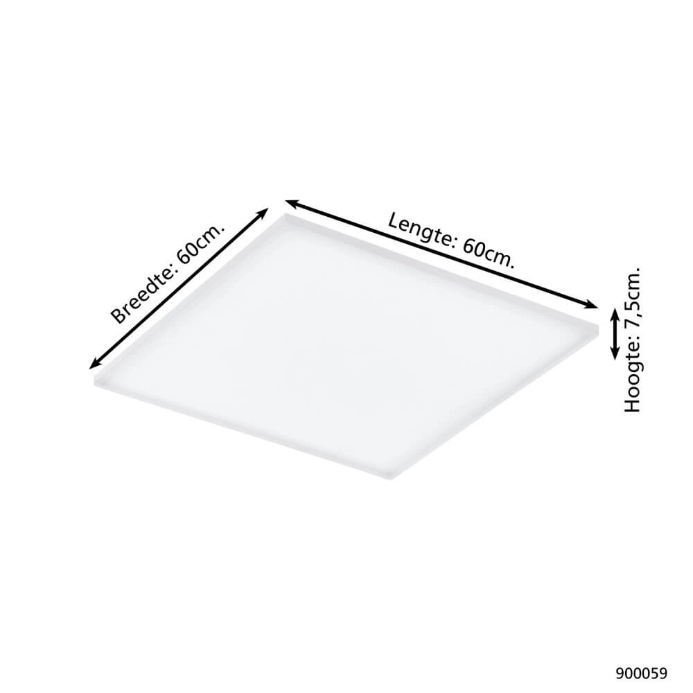 Plafonnier Zigbee Turcona-Z 60x60cm blanc Eglo 9008606221950