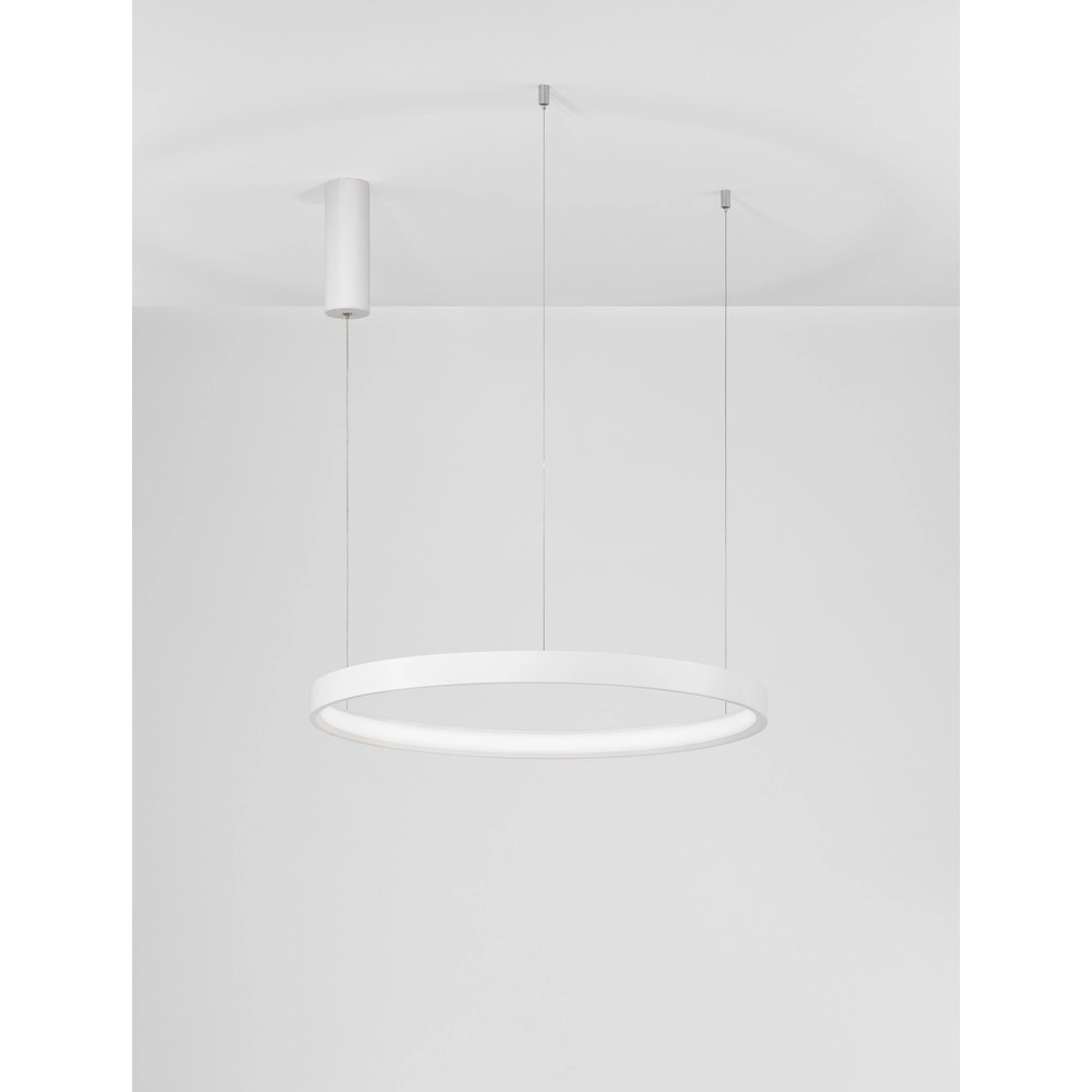 Suspension ronde Perrine blanc Ø 60cm
