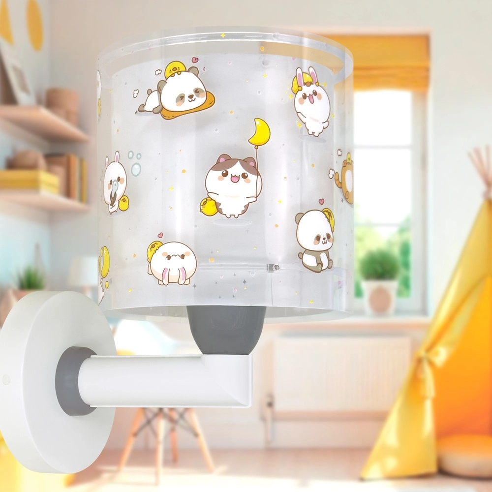 Applique murale enfant Kawaii Friends Gris lueur dans le noir Dalber 8420406417691