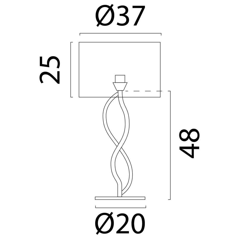 Lampe de table Terry Dolo cacao Ø 37cm Masterlight 8718121436906