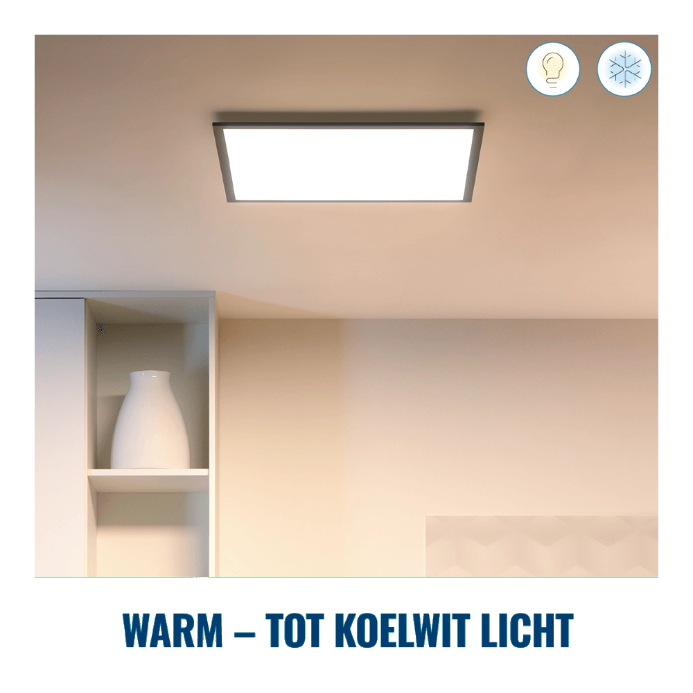 Plafonnier Panel noir - 36W WiZ 8719514554870