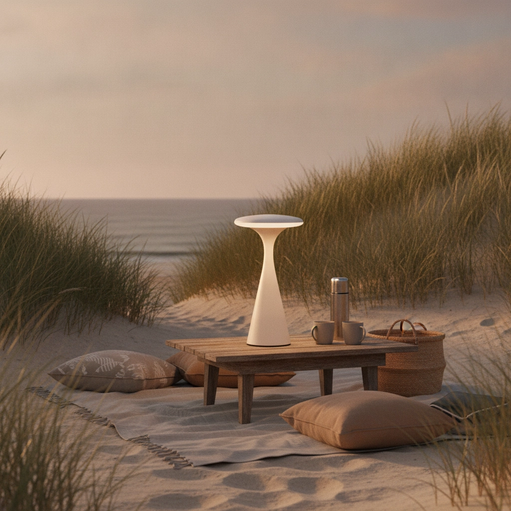 Lampe de table design Grigio brun sable