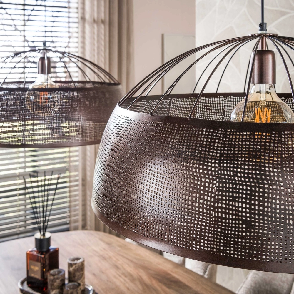 Lampe pendante de campagne Screen Cuivre ancien Lyora 8716803515208