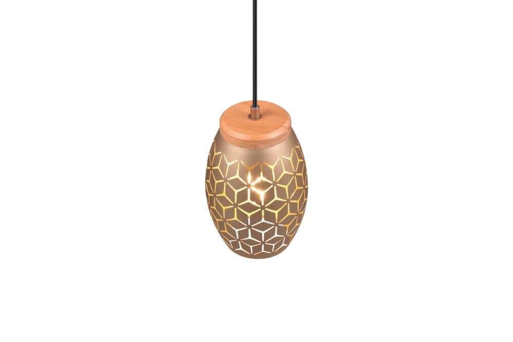 Lampe à suspension marron Bidar conception Trio 4017807579024