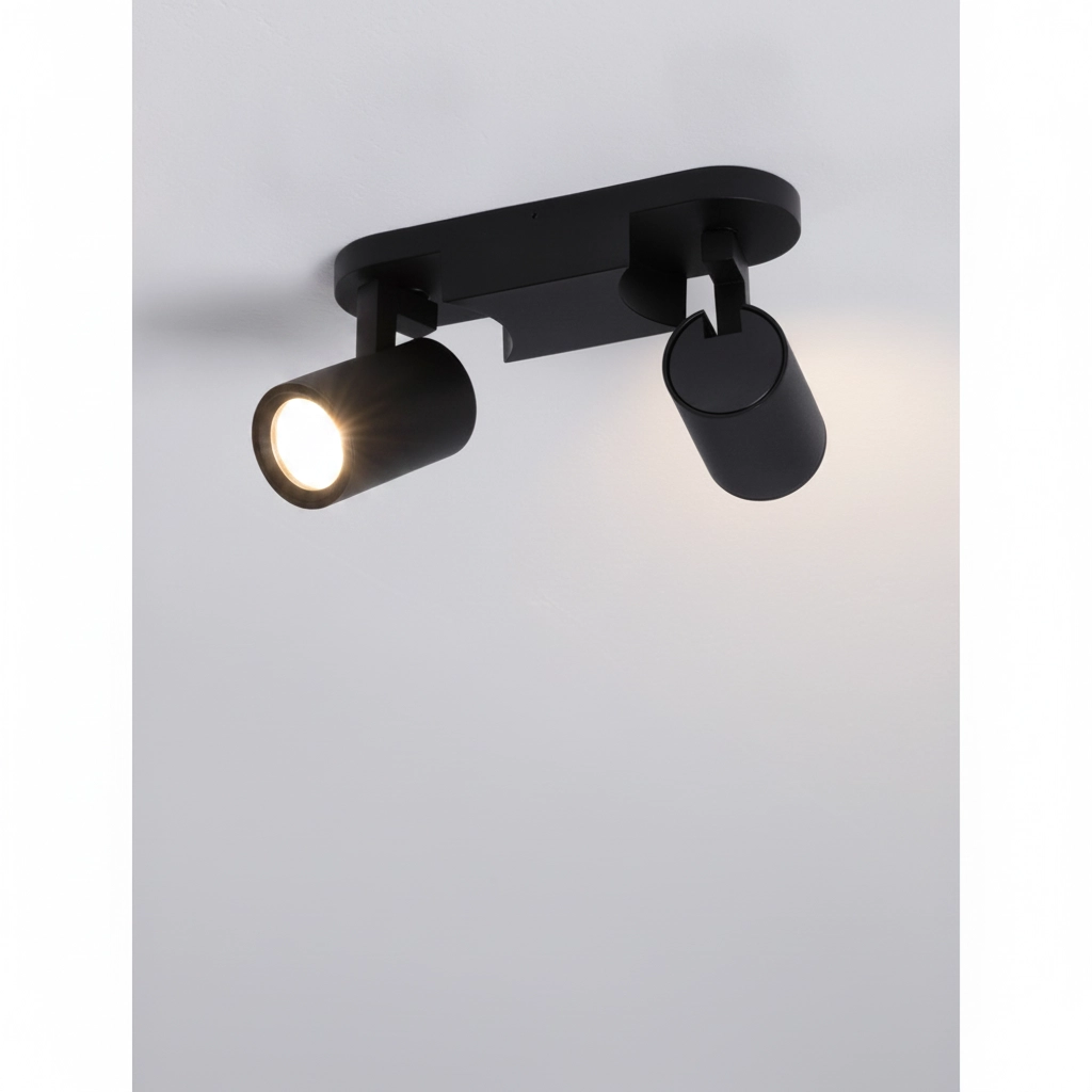 Spot de plafond Esto 2 lumières noir