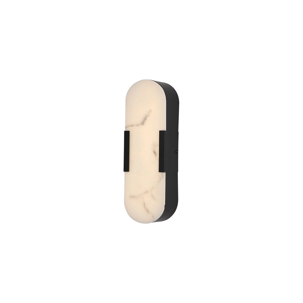 Applique murale Opaline noir 35cm