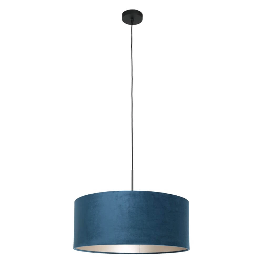 Lampe suspendue Sparkled noir avec velours bleu Steinhauer 8712746147360