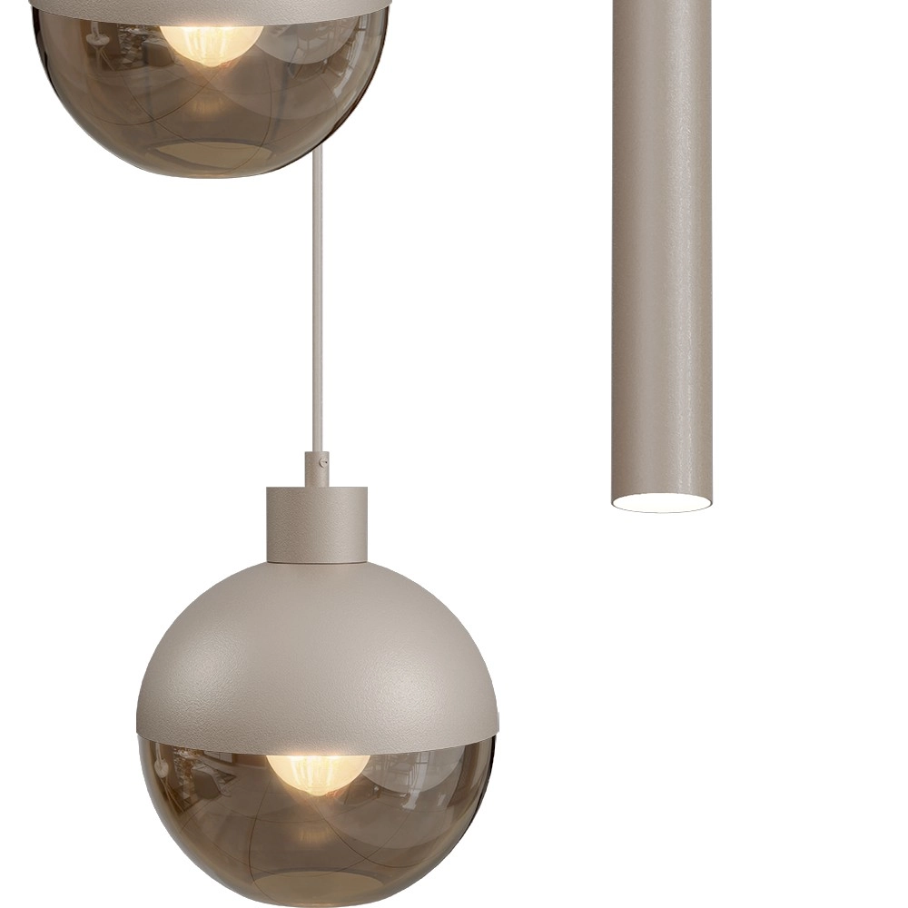Lampe pendante à 3 lampes Opera Ø 35cm beige terra Masterlight 8718121424293