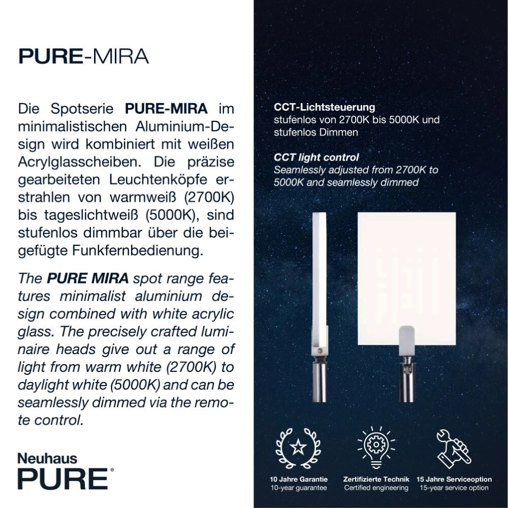 Plafonnier Pure Mira 4 lumières en aluminium Paul Neuhaus 4012248358870