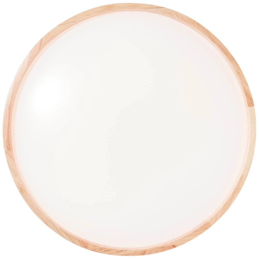 Plafonnier Alson Ø 39,5cm blanc avec bois Brilliant 4004353411335