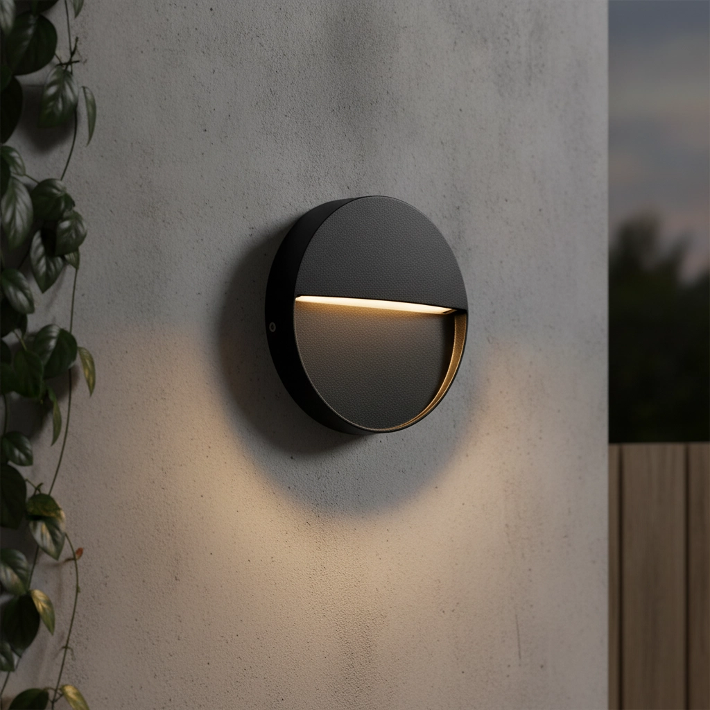 Applique murale ronde Toby Design noir