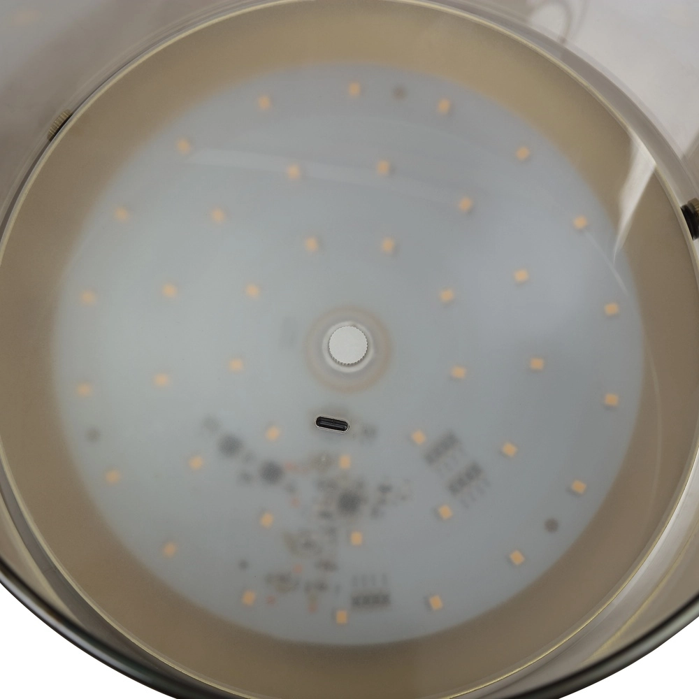 Lampe de table Lumeo laiton avec verre fumé Ø 20cm Brilliant 4004353463600